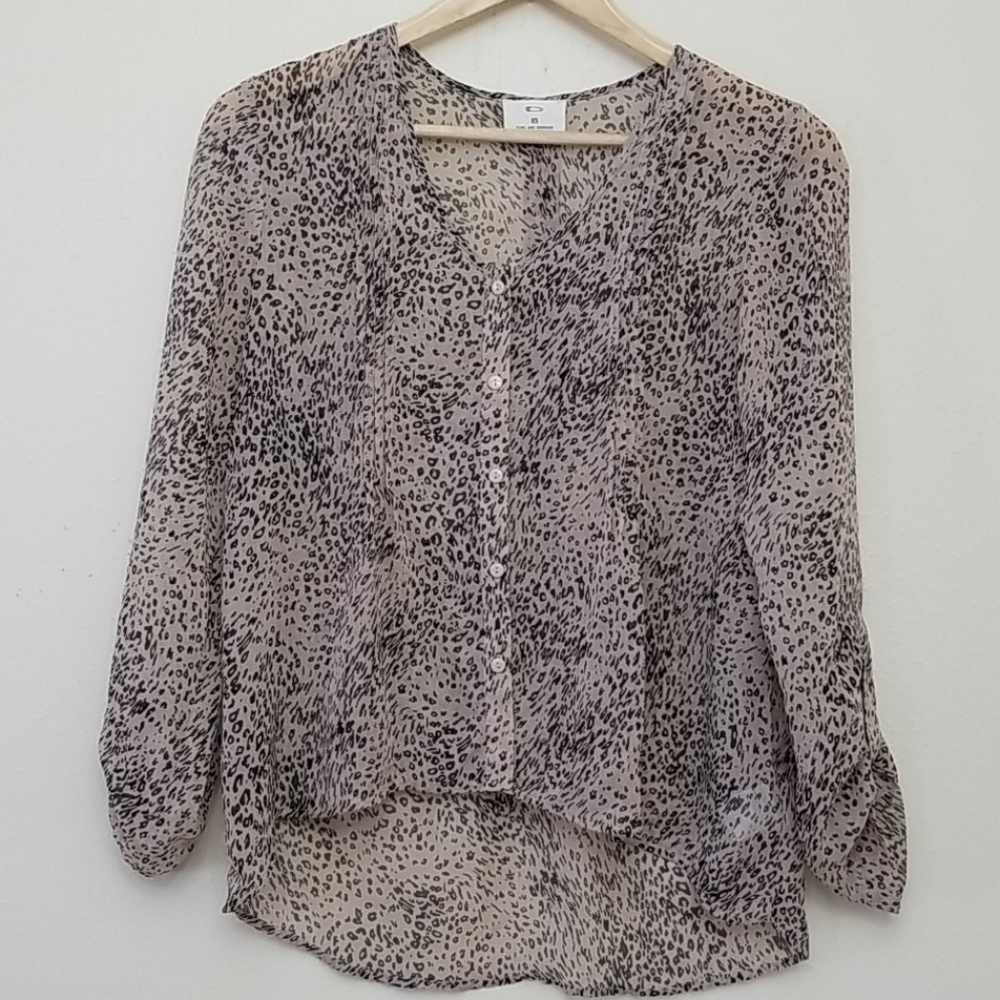 Pins and Needles Animal Print Blouse XS